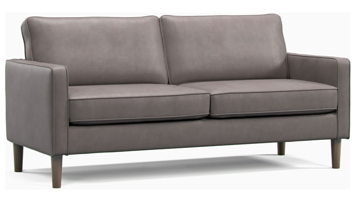 Studio Sits Carriage 3 Seater Sofa in Faux Leather Grey